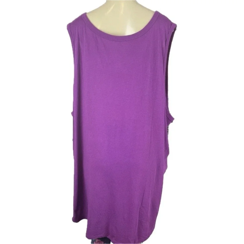 Van Halen 6X Purple Iconic 1982 Live Graphic Laser Cut Slashed Detail Tank Top